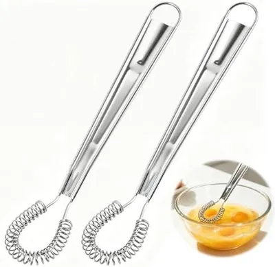 Produktbild von Premium Mini-Schneebesen Set aus Edelstahl mit Ergonomischem Design - Perfekt für Rühren und Mischen von Milch, Milchtee, Eiern und Mehr - Rostfrei und Leicht zu Reinigen - Küchenutensilien
