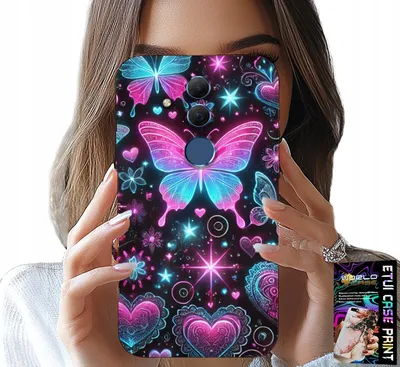 Immagine prodotto di Custodia Per Huawei Mate 20 Lite - Custodia Colorata Con Disegni A Forma Di Cuore Di Farfalla