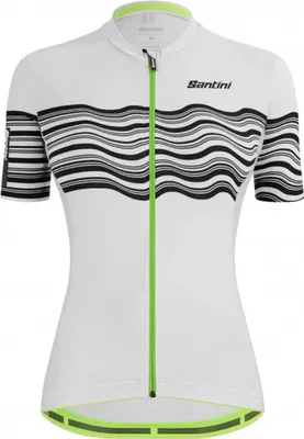 Produktbild von Santini Kurzarm Fahrradtrikot - TONO PROFILO LADY - Schwarz/Weiß/Grün L