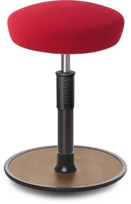Produktbild von Sitz- Stehhocker Free Regular Hutsitz Gestrick Rot schwarz /Natur.