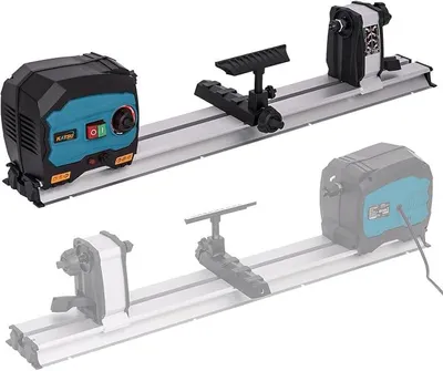 Obrázok produktu pre KATSU Mini-tokárska fréza, 550 W, elektrická stolová fréza s variabilnou rýchlosťou, maximálna dĺžka obrobku 600 mm, určená pre hobby projekty v oblasti spracovania dreva