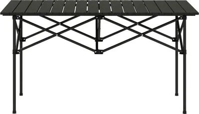 Produktbild von Campingtisch Klapptisch mit aufrollbarer Tischplatte, X-Rahmen Aluminium, leicht & faltbar für 2 Personen