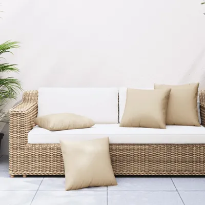 Produktbild von "2026 MODERNE"Gartenbankauflage - CLORIS - Sofakissen 4er set - modernes Design - Sitzkissen/Polsterauflage - Beige 60x60cm Stoff DE554642 - Gartenmöbelauflagen