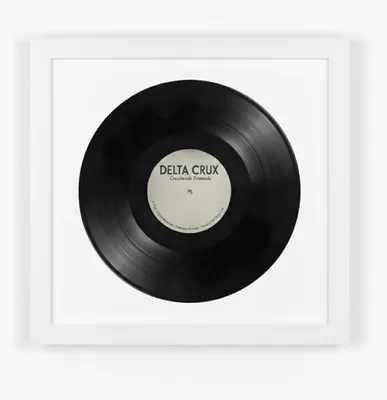 Produktbild von K-Möbel Schallplatten Rahmen Weiß 40x40cm mit weißem Passepartout - Germany - Vinylrahmen aus Echtholz für die Vinyl