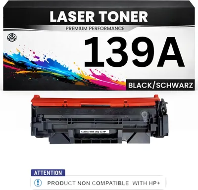 Produktbild von Toner kompatibel für HP W1390A(139A);NON COMPATIBLE WITH HP+ LaserJet Pro 3002dw/3002dn MFP 3102fdn/3102fdw in Schwarz