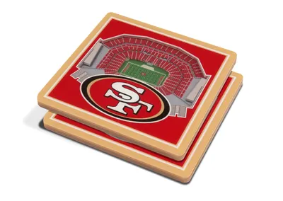 Produktbild von NFL San Francisco 49ers 2er Set Untersetzer Coaster Set Stadium View 3-D Stadion