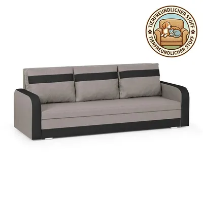 Produktbild von 3-Sitzer-Sofa mit Schlaffunktion CONDI - Beige/Schwarz