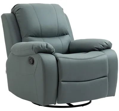 Produktbild von HOMCOM Relaxsessel Liegesessel 135° neigbar mit Wippfunktion und Fußstütze Grün