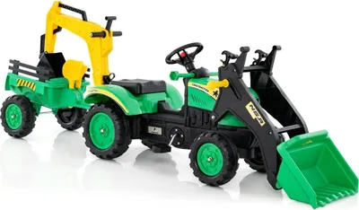 Obrázek produktu pro Dětský buldozer bagr 3 v 1 se 6 koly 178 x 42 x 60 cm Zelená