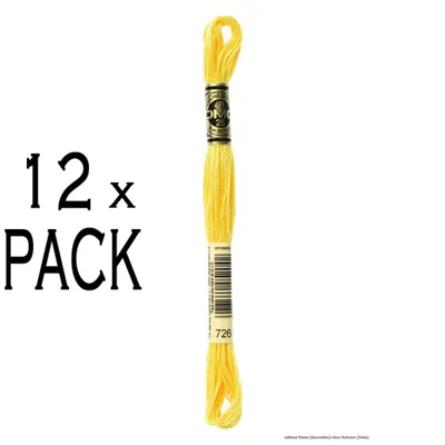 Zdjęcie produktu dla 12x nić hafciarska DMC Mouline Special 117MC -726, 6-warstwowa, 8m, PU