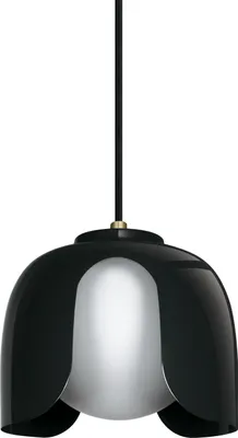 Zdjęcie produktu dla Lampa wisząca OSRAM Decor Corolle, czarne metalowe szkło, gniazdo E27, kabel tekstylny, 200 mm, styl retro