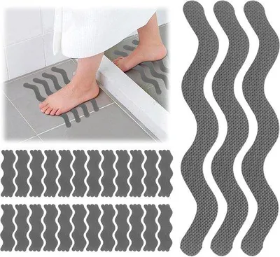 Obrázek produktu pro Sada protiskluzových podložek, 72 kusů, 18 × 1,3 cm, šedá