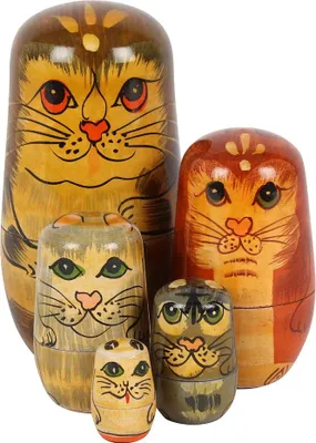 Image de Something Different - Poupées gigognes, set de chat SD2291 (taille unique) (Coloré)