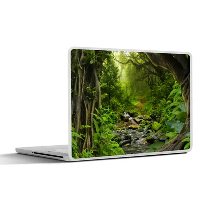 Produktbild von MuchoWow® Laptop Aufkleber Sticker Cover Natur - Wasser - Dschungel - Wald - Tropisch 40x30 cm - Laptop Dekoration - Selbstklebend