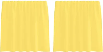 Produktbild von vidaXL Voile Vorhänge mit Stangentaschen 2 Stk. Gelb