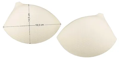 Produktbild von BH Einlagen perforiert creme 1 Paar Einlagen für Bikini Korsett