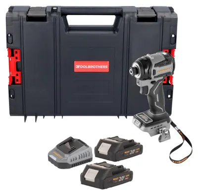 Immagine prodotto di Procraft ID20Abb avvitatore a impatto a batteria 20 V 180 Nm 1/4" + 2x batteria 2,0 Ah + caricabatteria + valigetta RHINO