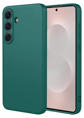 Produktbild von MobyDefend Hülle für Samsung Galaxy S26 - Matte Silikon Schutzhülle - Grün