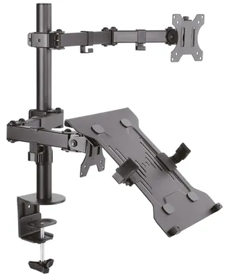 Produktbild von PC Tischhalterung Universal Monitor Halterung - mit Laptop Notebook Netbook Ablage Auflage - Schwenkbar Neigbar - Modell: LT15-IP27B
