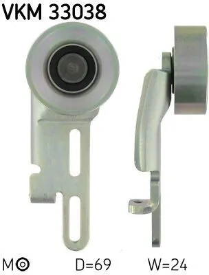 Produktbild von SKF VKM 33038 Spannrolle Keilrippenriemen passend für PEUGEOT 106 II Schrägheck (1A, 1C) 106 II Kasten / Schrägheck (1S) für CITROËN SAXO (S0, S1)