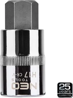 Zdjęcie produktu dla NEO TOOLS Końcówka sześciokątna na nasadce 1/2", H17 x 55 mm