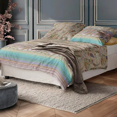 Produktbild von Irisette Mako-Satin Bettwäsche Wave 8794 multi 155x220 cm + 80x80 cm