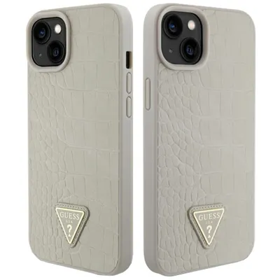 Zdjęcie produktu dla Guess Guhcp15Spcrthcd Iphone 15 6.1 Złoty/Gold Hardcase Croco Triangle Metal Logo
