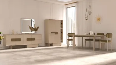 Immagine prodotto di Elegante set di mobili in 3 pezzi composto da consolle, credenza e tavolo da pranzo
