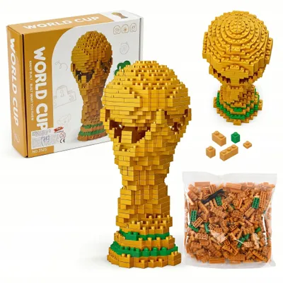 Produktbild von Weltmeisterschaft Pokal Klemmbausteine (550 Teile) - Exklusive Trophäe für Fans