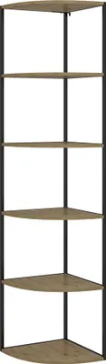 Produktbild von Vicco nástenná polica Fyrk, 40 x 180 cm 5 úrovní, dub/čierna