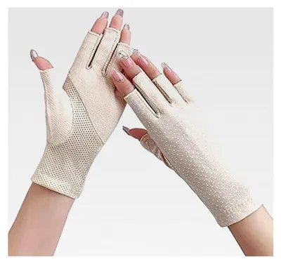 Produktbild von Fingerlose Handschuhe für Frauen und Mädchen im Sommer, rutschfest mit UV-Schutz für den Außenbereich