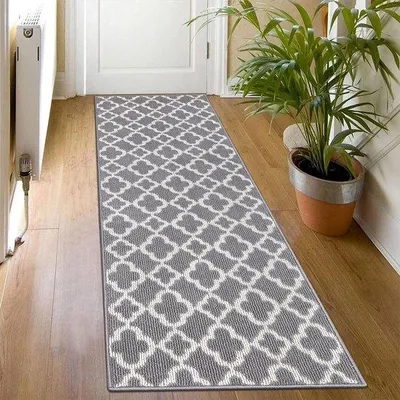 Produktbild von Famanu Läufer 50 x 150 cm - rutschfeste Fußmatte für Flur und Küche, schmutzabweisend