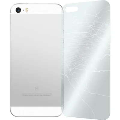 Produktbild von 1er-Pack PhoneNatic Glas-Folie Rückseite klar  kompatibel mit Apple iPhone SE 2016 (1.Gen) - Panzerglas für iPhone SE 2016 (1.Gen)