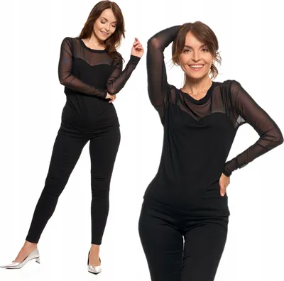 Produktbild von Moraj | Elegante Damenbluse - Schwarz - Größe 3XL - Dekoratives Netz - Modisch