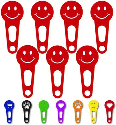 Image de Porte-clés « Panier de supermarché » rouge, 7 pièces.