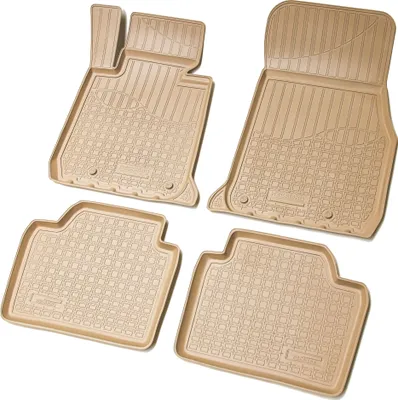 Obrázek produktu pro Gumové koberečky pro BMW řady 3 F30 F31 F34 F35 | BJ 2011-2019 | béžové s okrajem