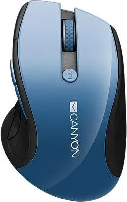 Produktbild von CANYON Maus 2.4Ghz wireless CMSW01, 000/1600 dpi, 6 Tasten, blauer LED-Sensor, blau