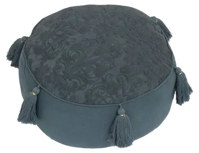 Produktbild von Baumwoll-Sitzkissen mit Pompons LITTLE COTTAGE, Ø 48 cm