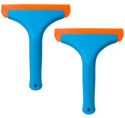 Immagine prodotto di Set di 2 raschietti in silicone per finestre, docce, specchietti auto e vetri