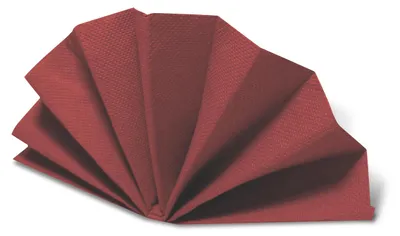 Produktbild von 50x DekoStar Servietten 38 x 38cm bordeaux Geprägte Tischservietten Tischdekoration