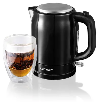 Produktbild von Cloer 4510 Wasserkocher 1 l mit herausnehmbarem Kalkfilter, Wasserstandsanzeige, Überhitzungs- & Trockengehschutz, Silikon-Ausguss & 360°-Basis,