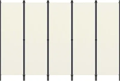 Obrázok produktu pre 5-panelový paraván biely 250x180 cm