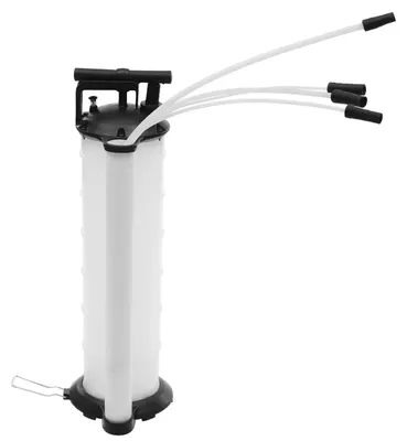 Produktbild von Handpumpe zur Ölabsaugung - Ölwechselpumpe - 7 l - 4 Schläuche - Motorölwechsel - Öltransfer - Weiß