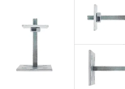 Immagine prodotto di Supporto per pali regolabile per pali da 7 x 7 cm e 9 x 9 cm acciaio zincato - al pezzo