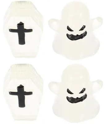 Produktbild von Solidchoice – 4-teiliges Halloween-Miniatur-Dekorationsset – Leuchtende Grabsteine und Geister