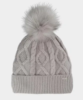 Zdjęcie produktu dla Czapka zimowa damska 4F z pomponem, beżowa, rozmiar S