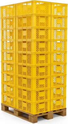 Produktbild von 36 Stück Bäckerkisten / Brotkisten 600 x 400 x 230 mm in gelb