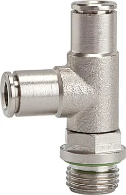 Produktbild von Riegler T-Steckverschraubung L-Form »metallica«, drehbar, G 3/8 a. Ø 10mm