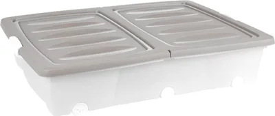 Produktbild von Rollenbox mit Klappdeckel Aufbewahrungsbox Unterbett-Rollbox Aufbewahrungskiste