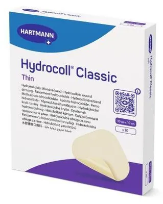 Obrázok produktu pre Hydrocoll Classic tenký obväz na rany 10x10 cm 10 ks